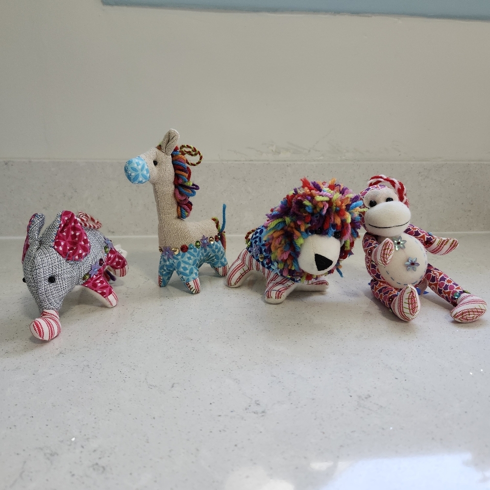 Lot Of 4 Target Bullseye Playground Whimsical Circus Ornaments 2014
